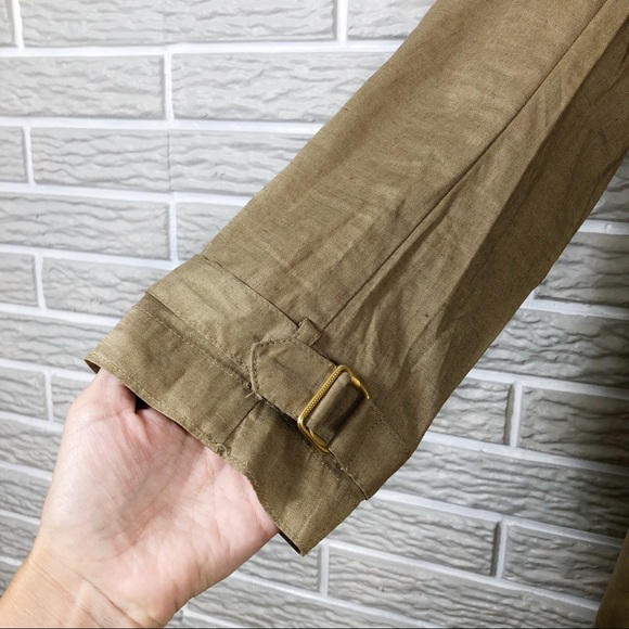 THEORY NANIA HUMMINGBIRD LINEN TRENCH COAT - Picture 4 of 9